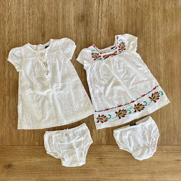 GAP Dresses Gap Kids Toddler Girls White Eyelet Embroidered - Main Image